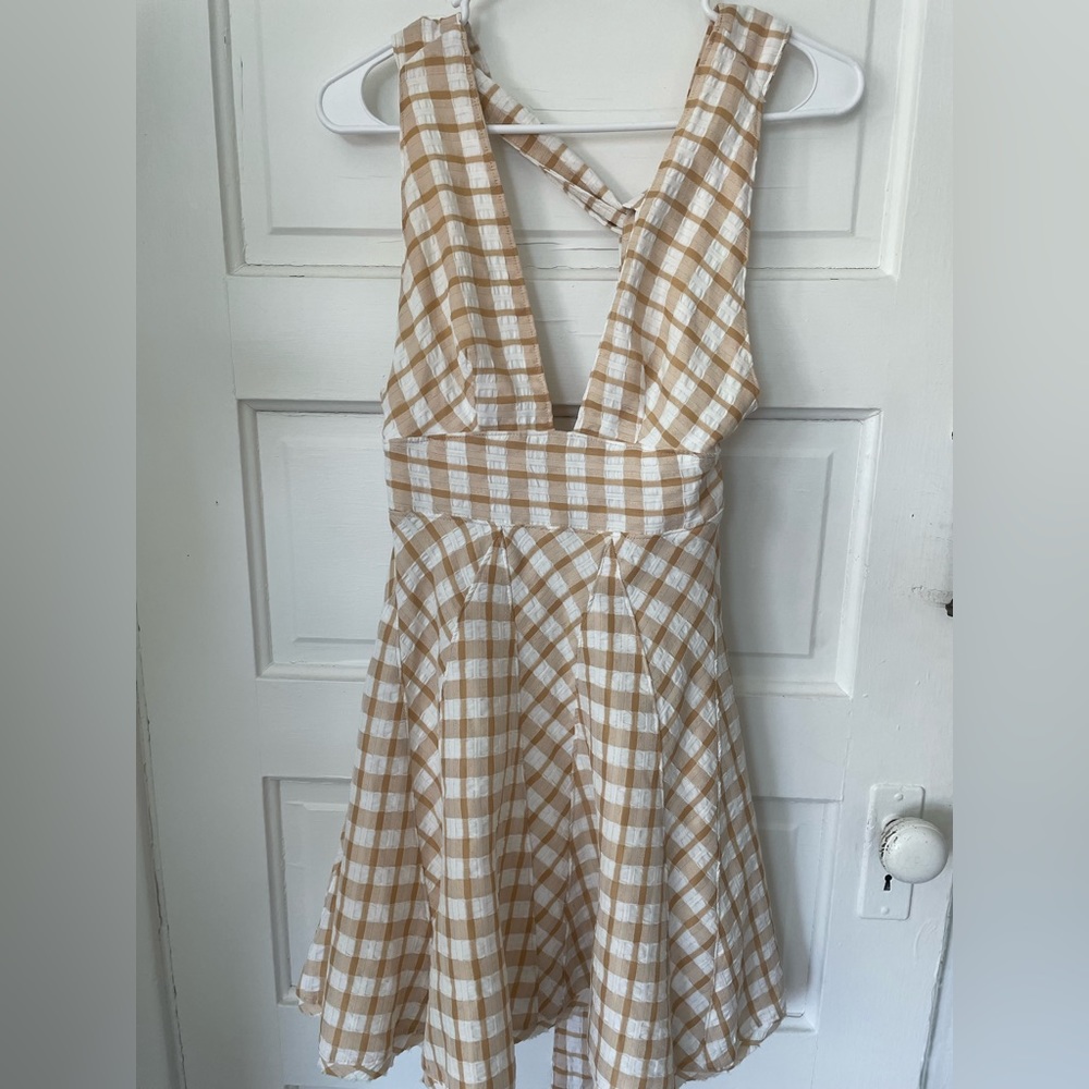 Free People Halter Gingham Dress Size 2. Fits like a size small.